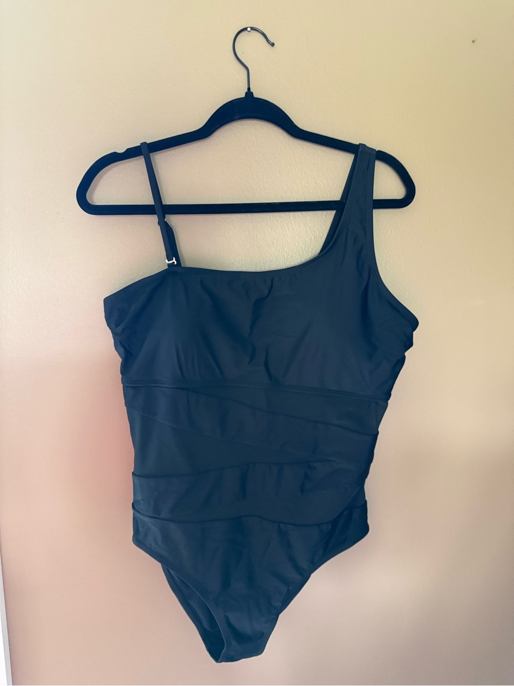 Pink Lily One Piece Black Swimsuit